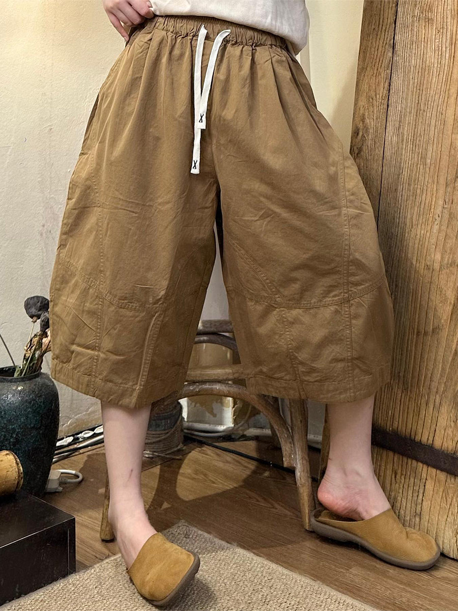 å¤§å°ºç¢¼å¥³æ¬¾å¤å­£ä¼éç´è²å¯¬é·è¤²
