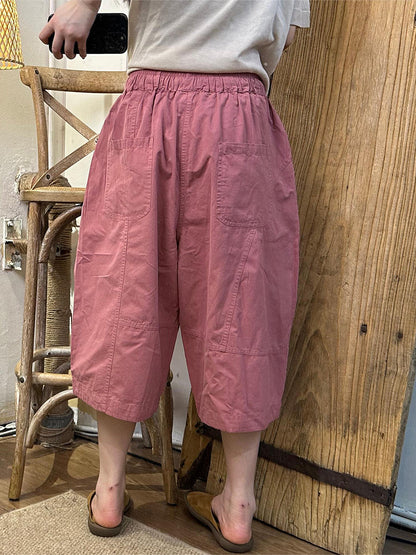 å¤§å°ºç¢¼å¥³æ¬¾å¤å­£ä¼éç´è²å¯¬é·è¤²
