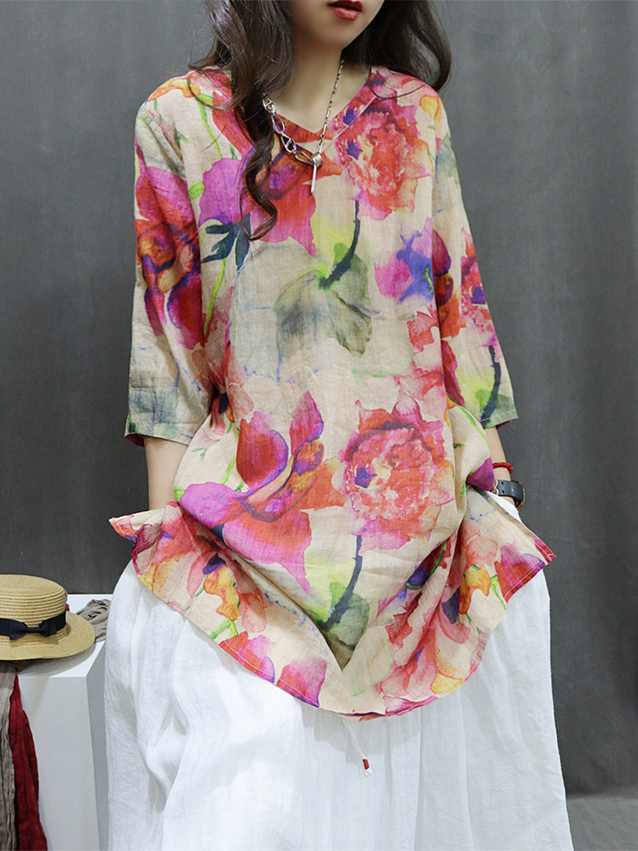 å¥³å£«æ¥å­£å¾©å¤è±æµ V é  100% è§éº»è¥¯è¡«