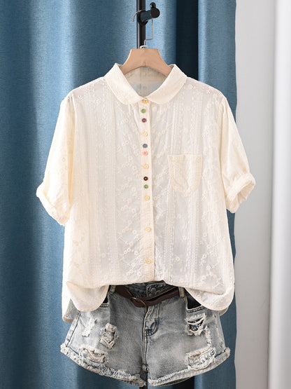 å¥³å£«å¤å­£èè¡åºç¹¡100%ç´æ£è¥¯è¡«