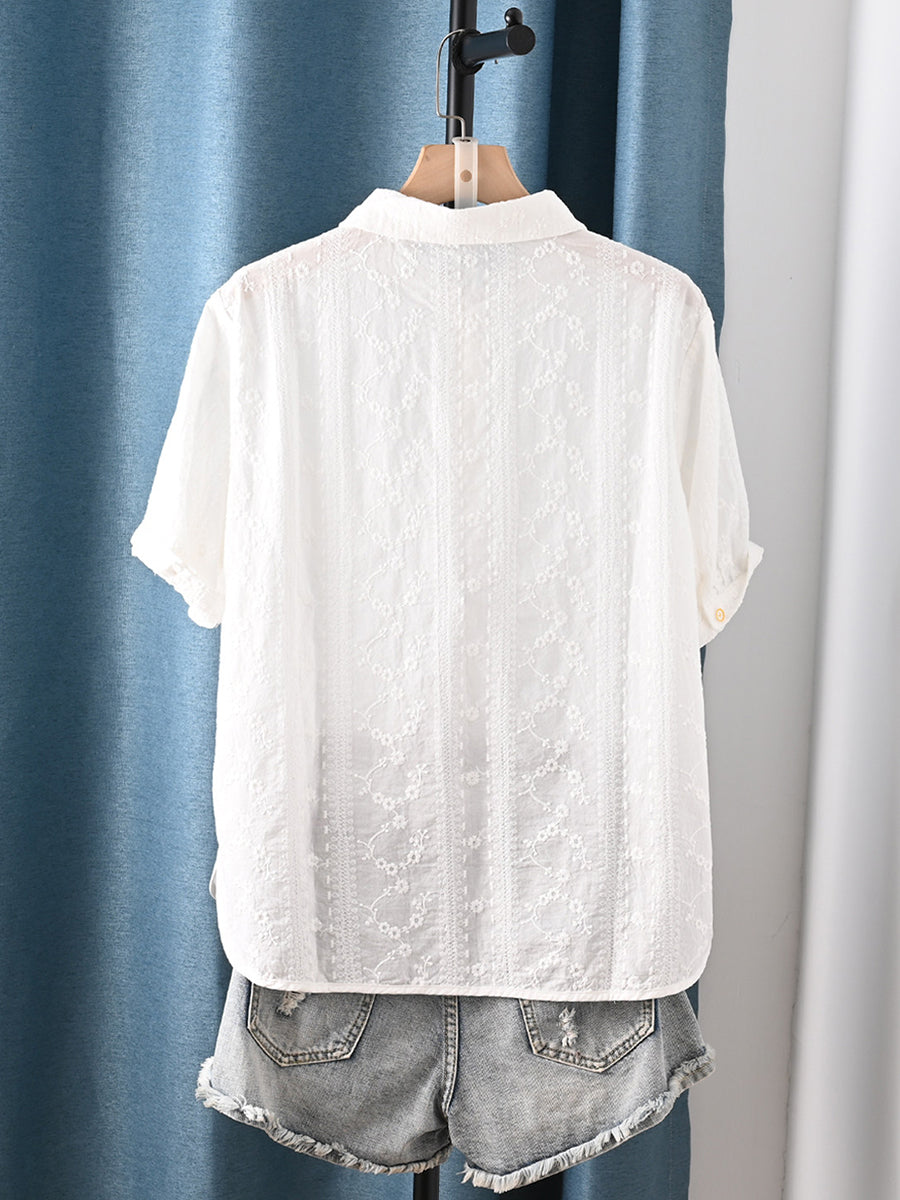å¥³å£«å¤å­£èè¡åºç¹¡100%ç´æ£è¥¯è¡«
