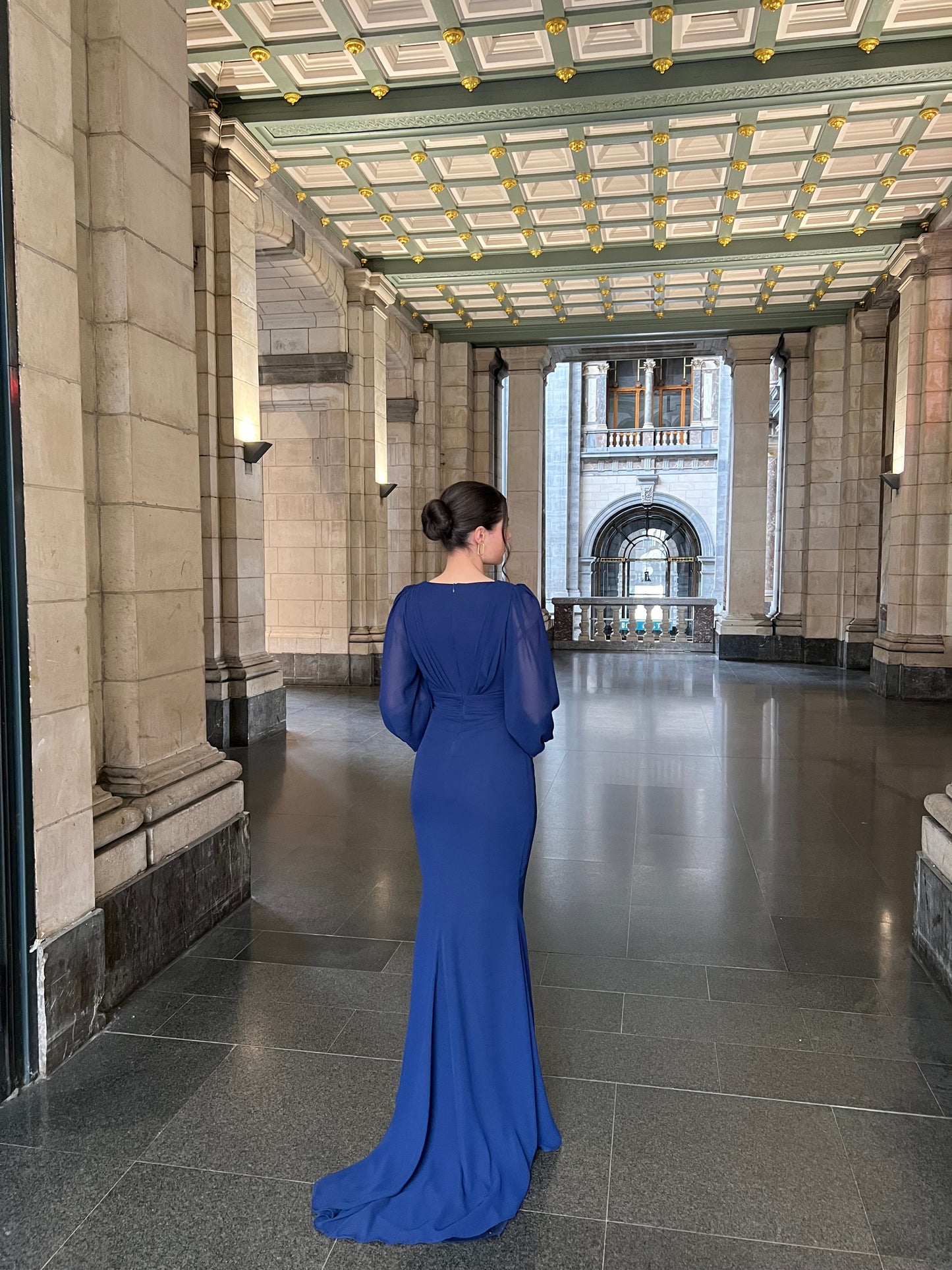 The Sevda dress navy blue