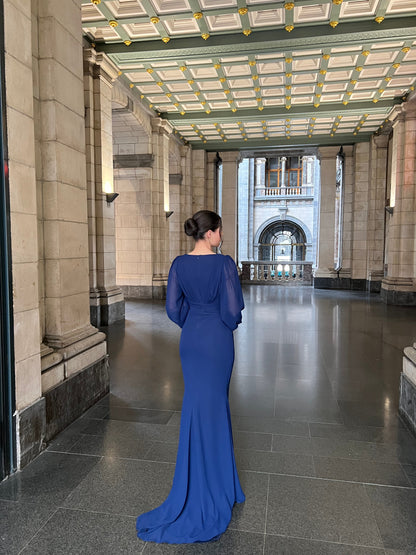 The Sevda dress navy blue