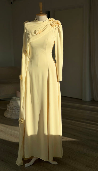 The Iris dress butter yellow