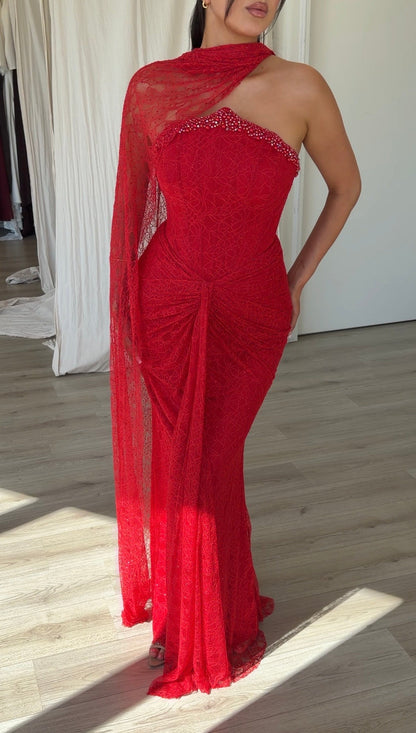 The Alina dress red