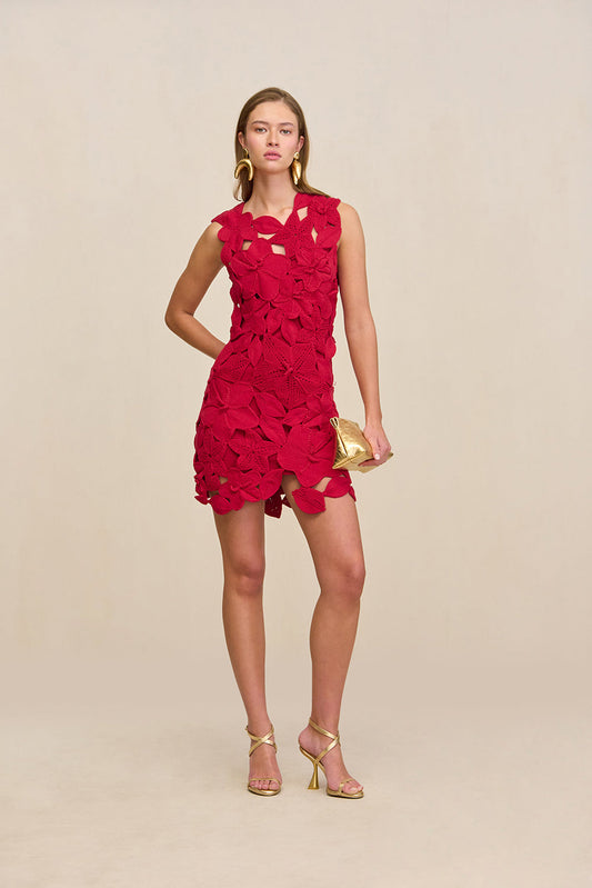 MEIRA KNIT DRESS - MERLOT