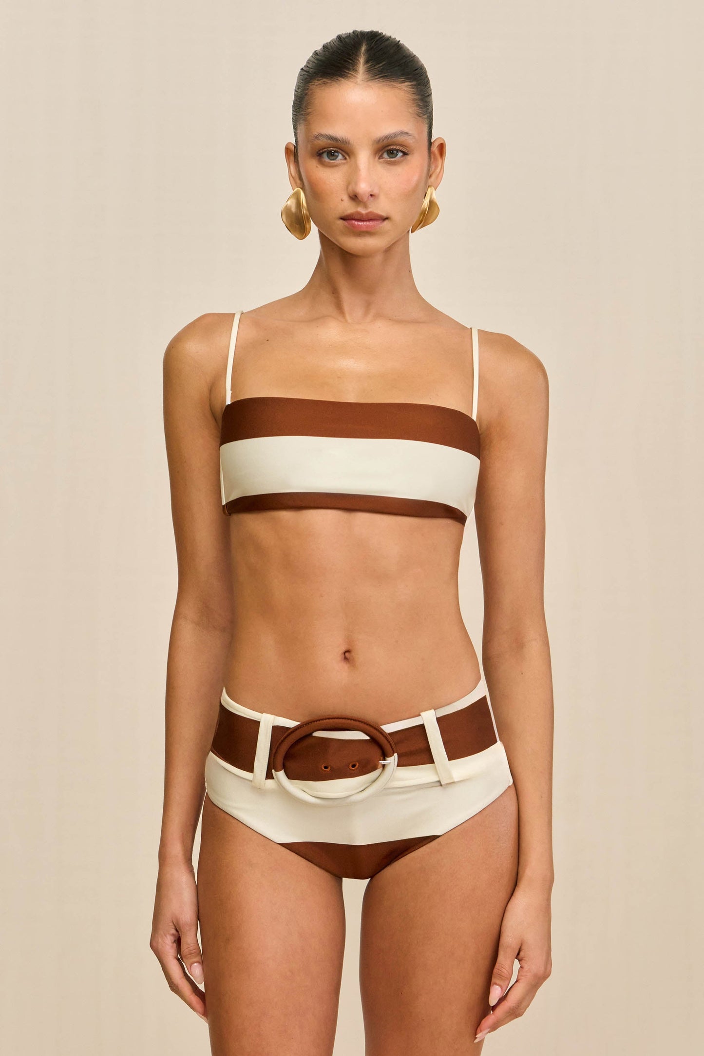 ESTRELLA BIKINI TOP - LARGE SADDLE STRIPE