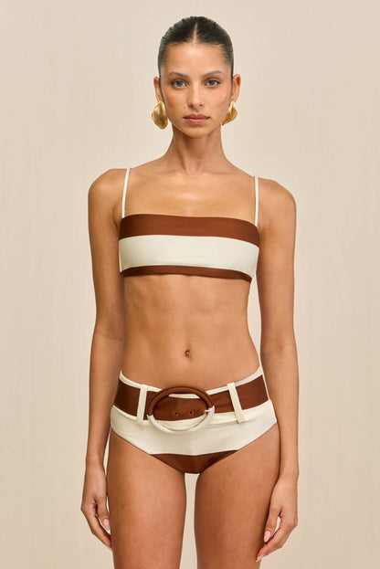 ESTRELLA BIKINI TOP - LARGE SADDLE STRIPE