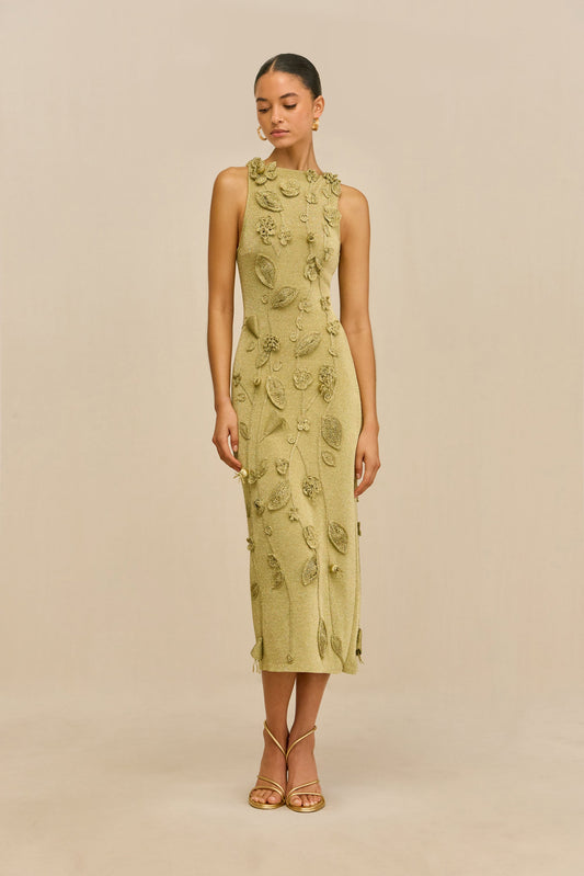 KIVU KNIT DRESS - GOLD
