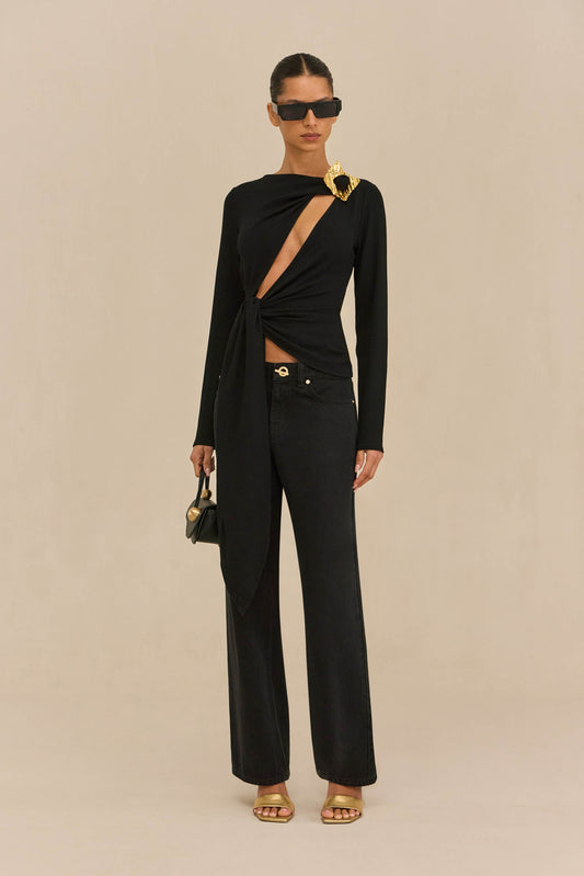STASSI TOP - BLACK
