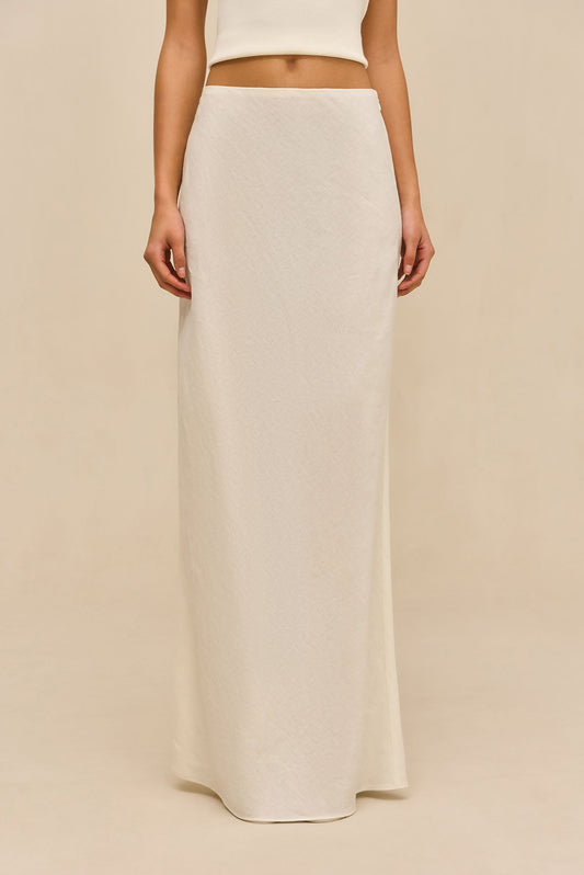 CHANTEL SKIRT - OFF WHITE LINEN