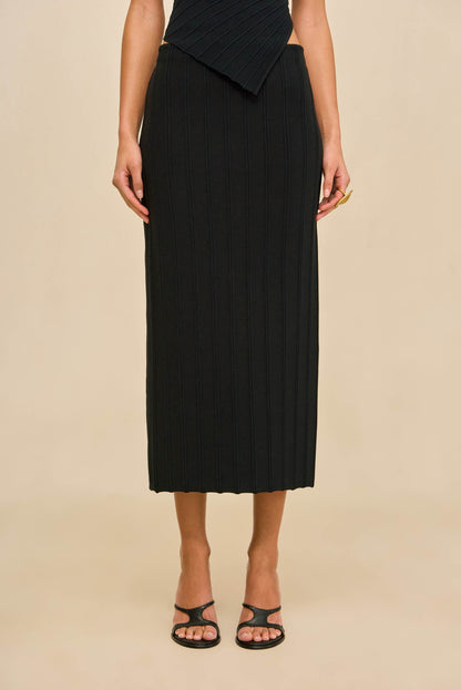 MARLINE KNIT SKIRT - BLACK