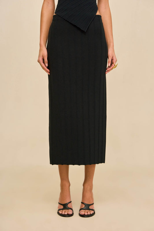 MARLINE KNIT SKIRT - BLACK