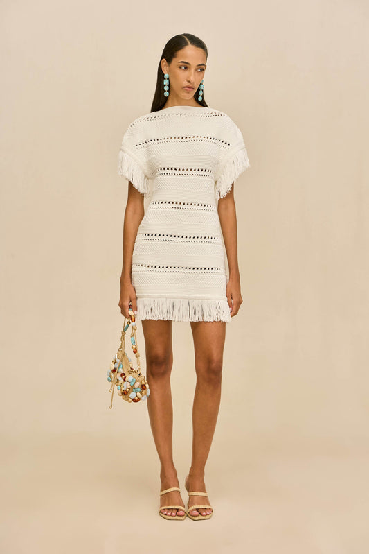 MAREN KNIT DRESS - OFF WHITE
