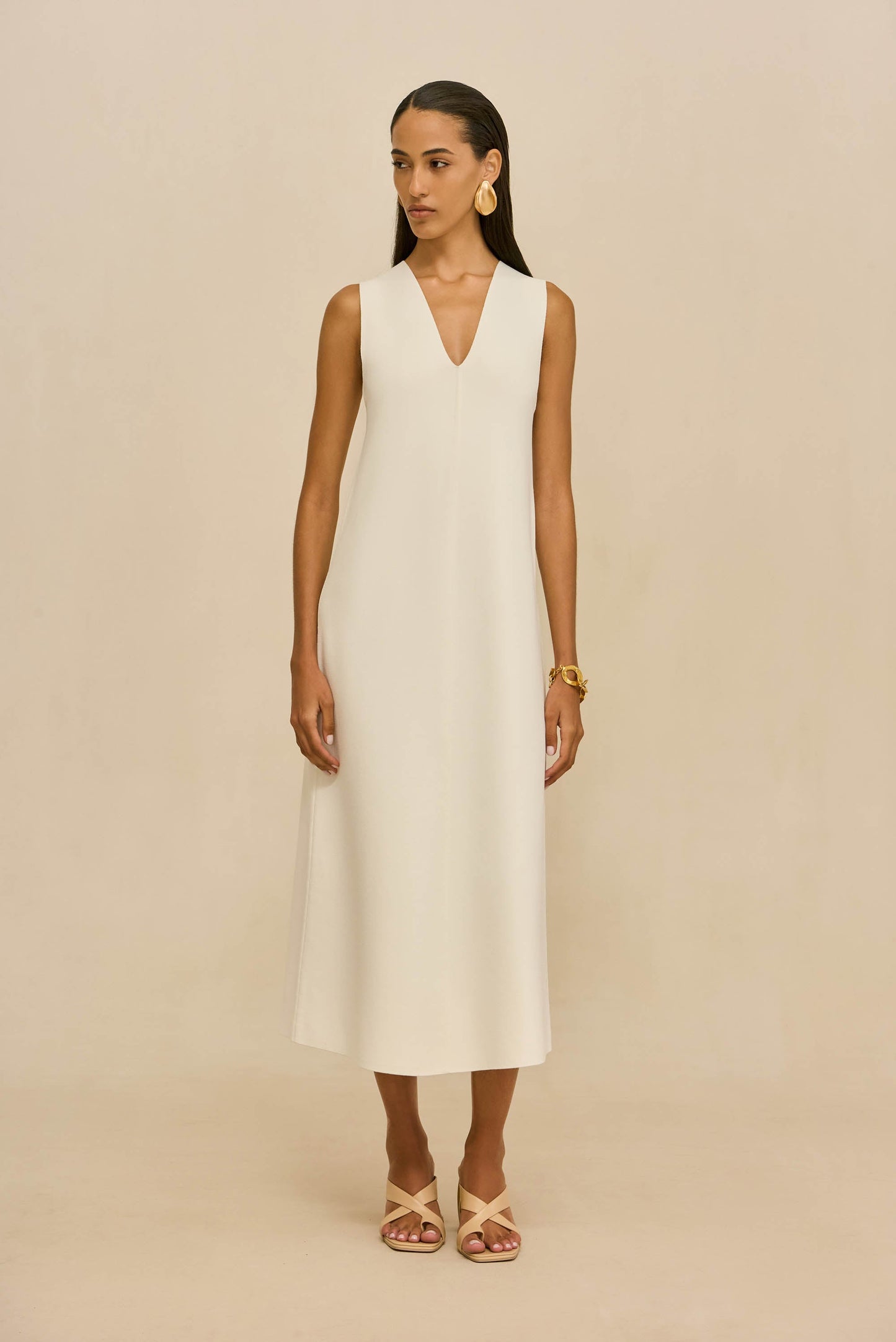 VIOLLET KNIT DRESS - OFF WHITE