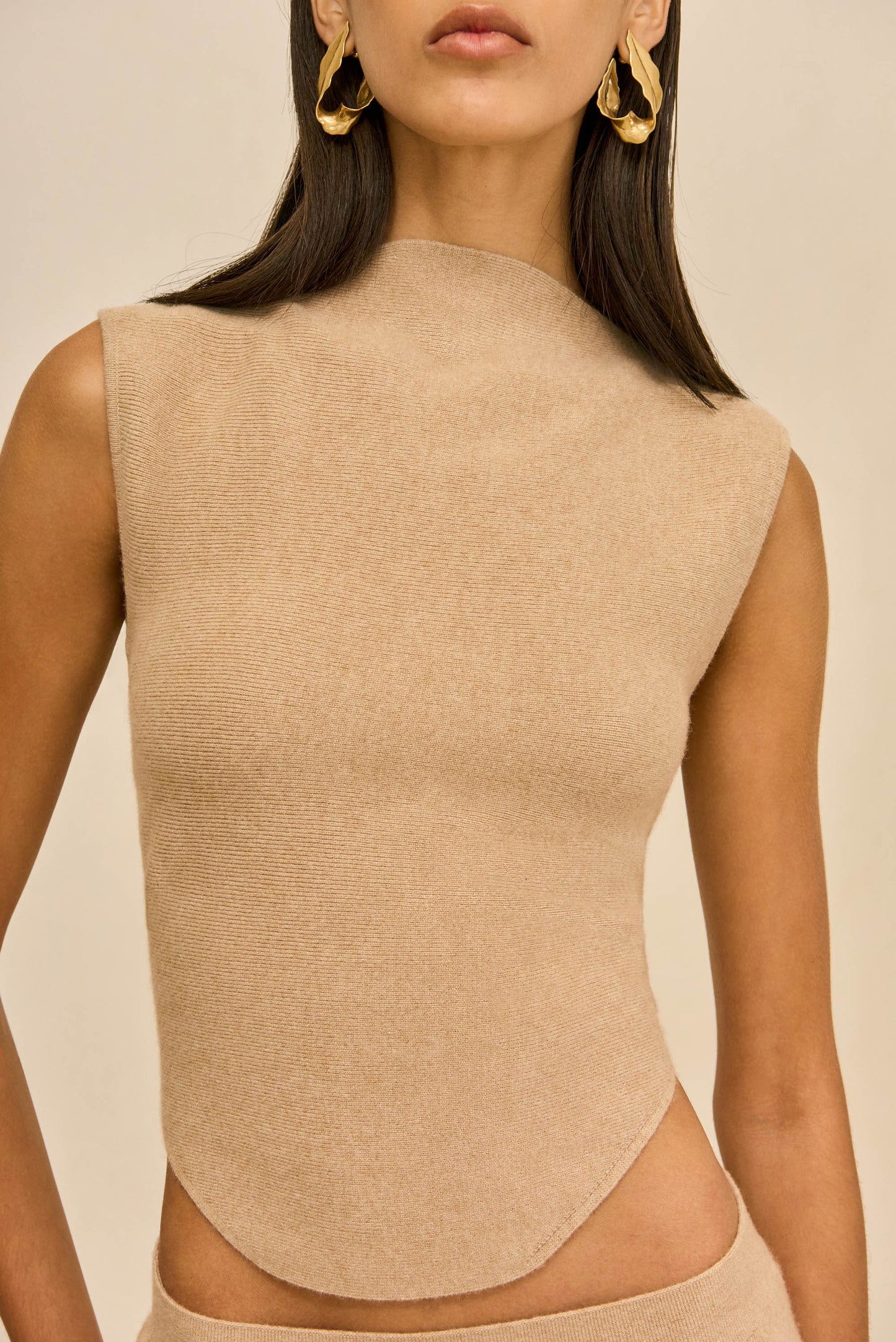 ROMMA KNIT TOP - SESAME