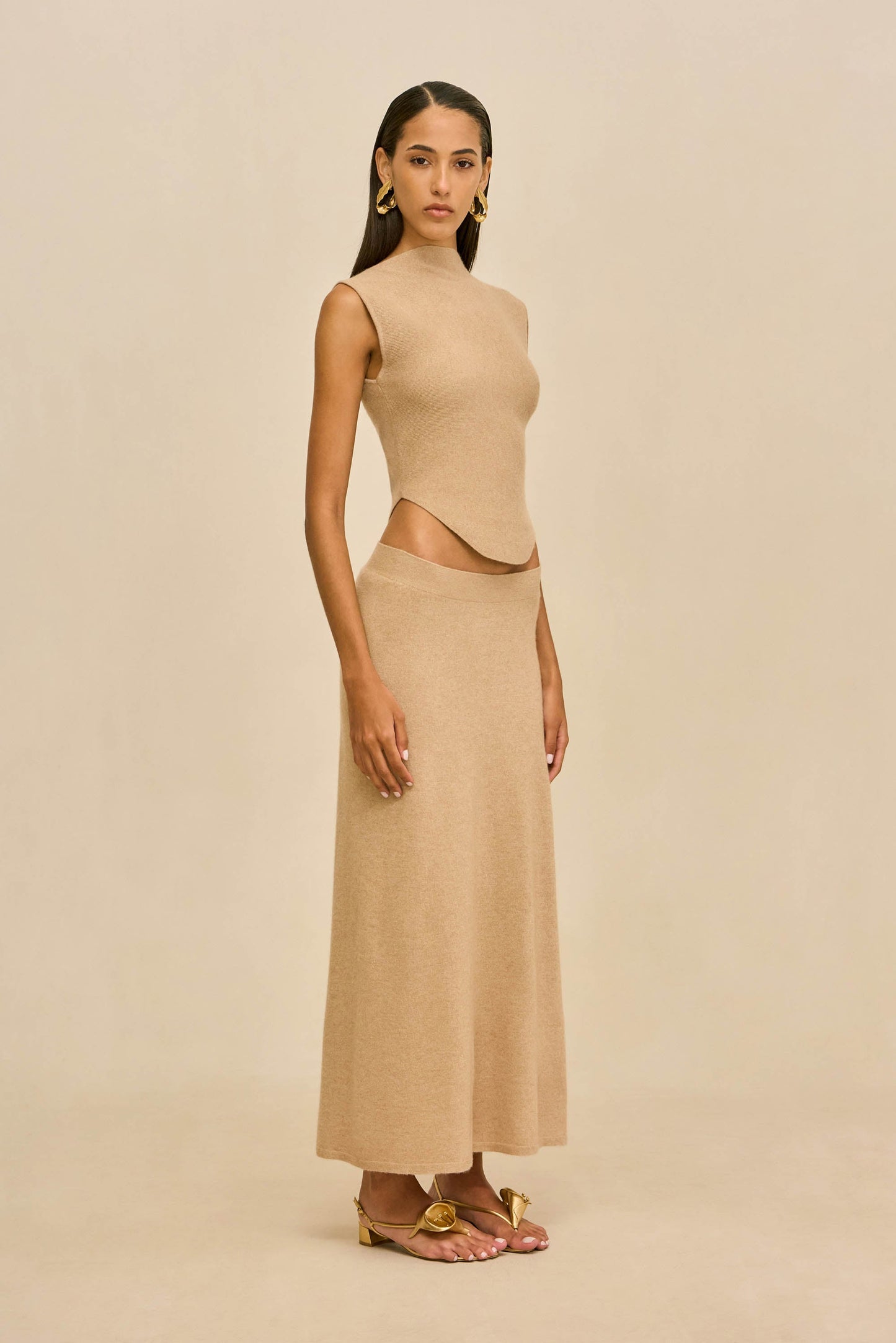 ROMMA KNIT TOP - SESAME