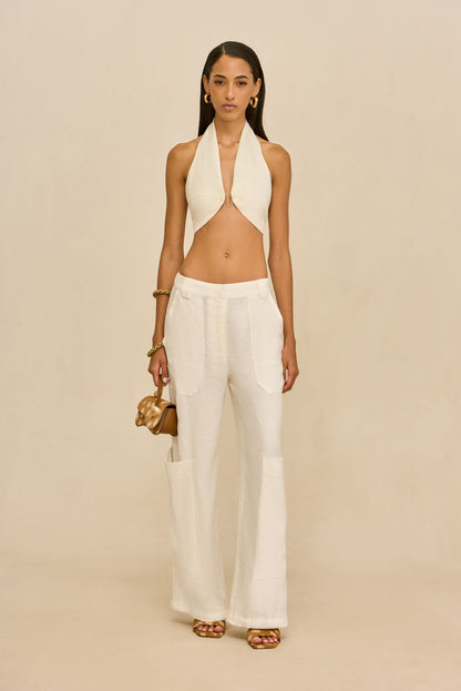 WYNN PANT - OFF WHITE LINEN