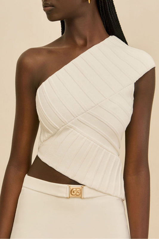 ANDERSON KNIT TOP - OFF WHITE