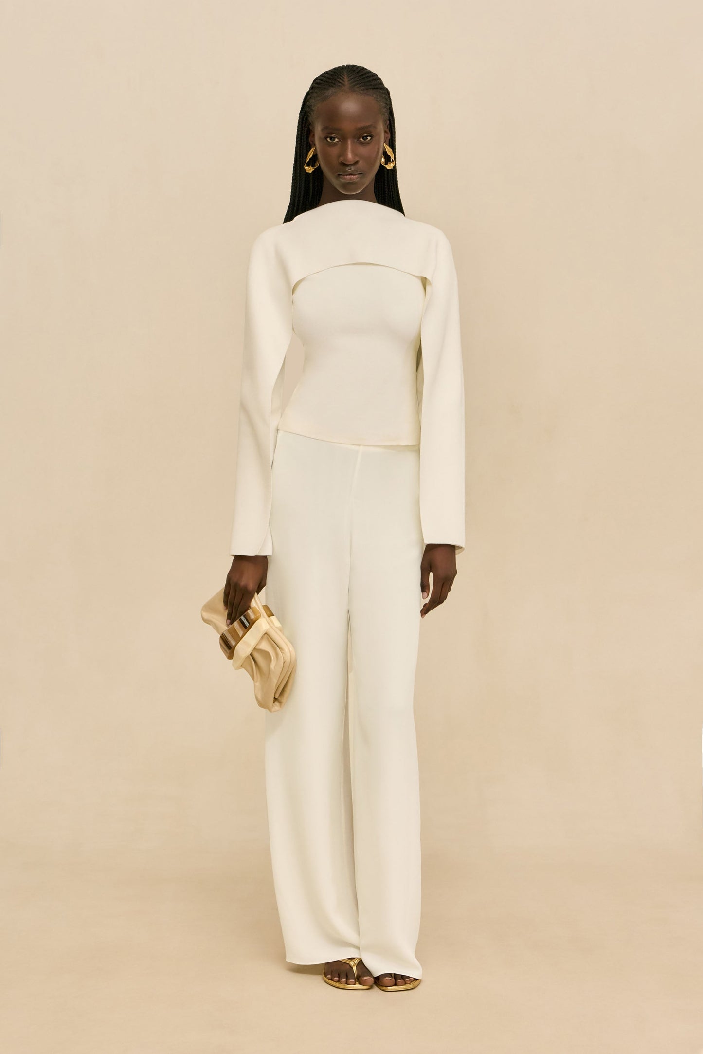 ALKA KNIT TOP - OFF WHITE