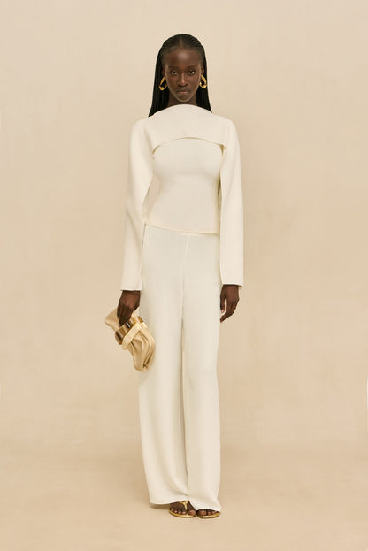 ALKA KNIT TOP - OFF WHITE