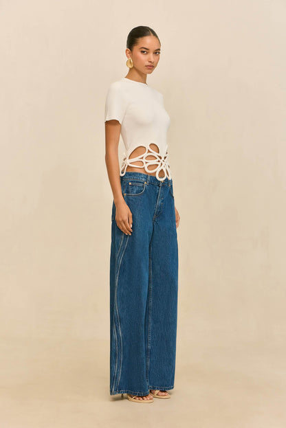 ERES KNIT TOP - OFF WHITE