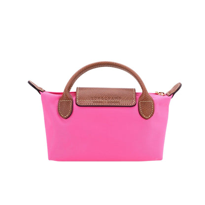 Le Pliage Original Pouch with handle Barbie Pink - Recycled canvas
