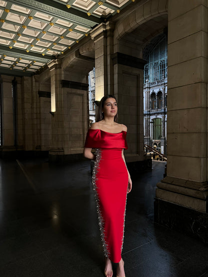 The Meral dress red