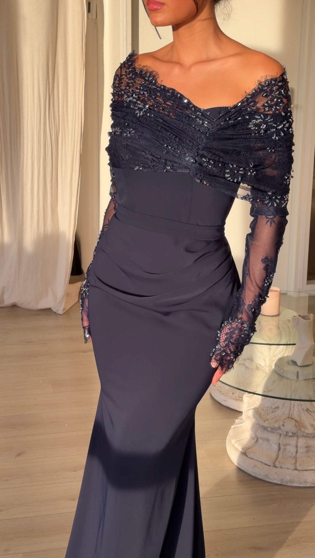 The Ina dress navy blue