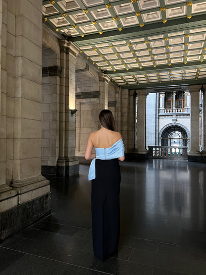The Serra dress blue and black