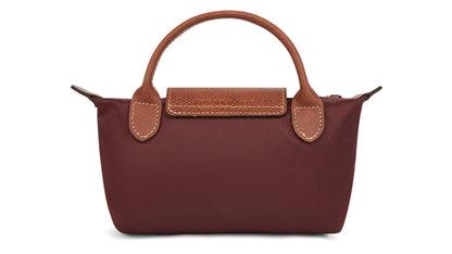 Le Pliage Original Pouch with handle Classic Burgundy - Recycled canvas