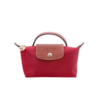 Le Pliage Original Pouch with handle Cinnabar Red - Recycled canvas