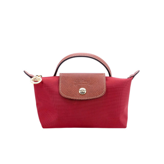 Le Pliage Original Pouch with handle Cinnabar Red - Recycled canvas
