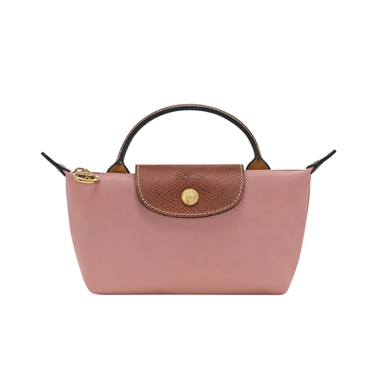 Le Pliage Original Pouch with handle Pink Tea - Recycled canvas