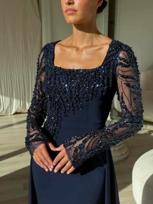 The Zeyna dress navy blue