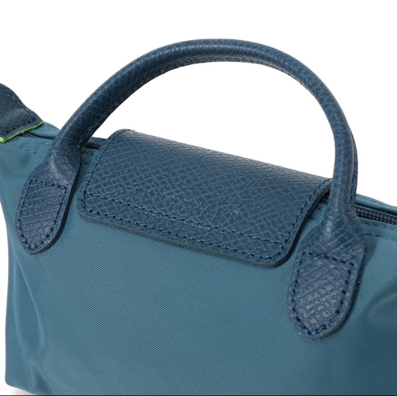 Le Pliage Original Pouch with handle Peacock Blue - Recycled canvas