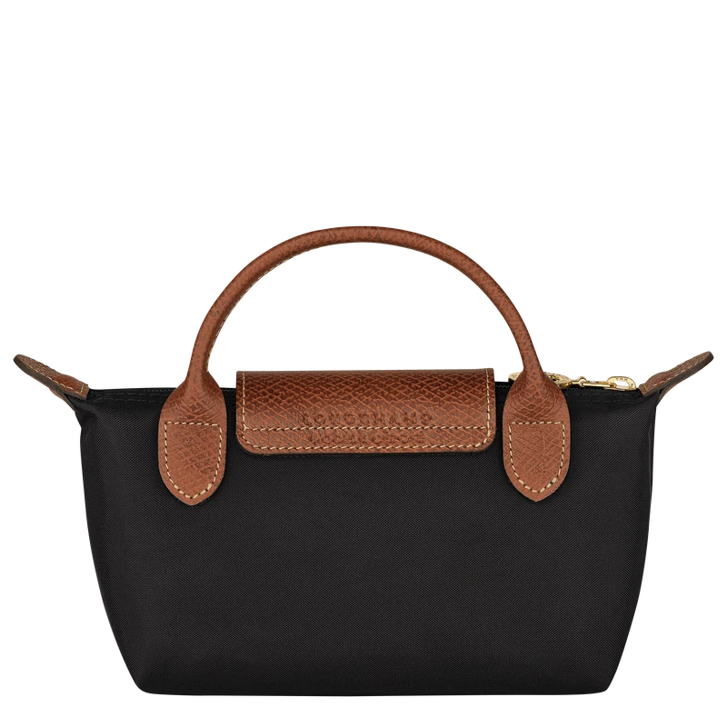 Le Pliage Original Pouch with handle Black - Recycled canvas