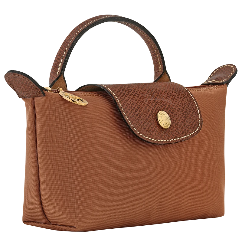Le Pliage Original Pouch with handle Cognac - Recycled canvas