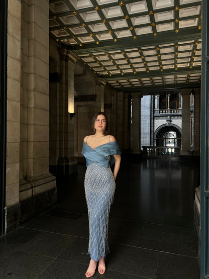 The Delina dress blue