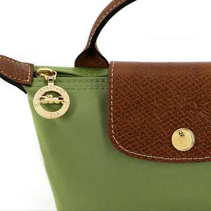 Le Pliage Original Pouch with handle Moss Green - Recycled canvas