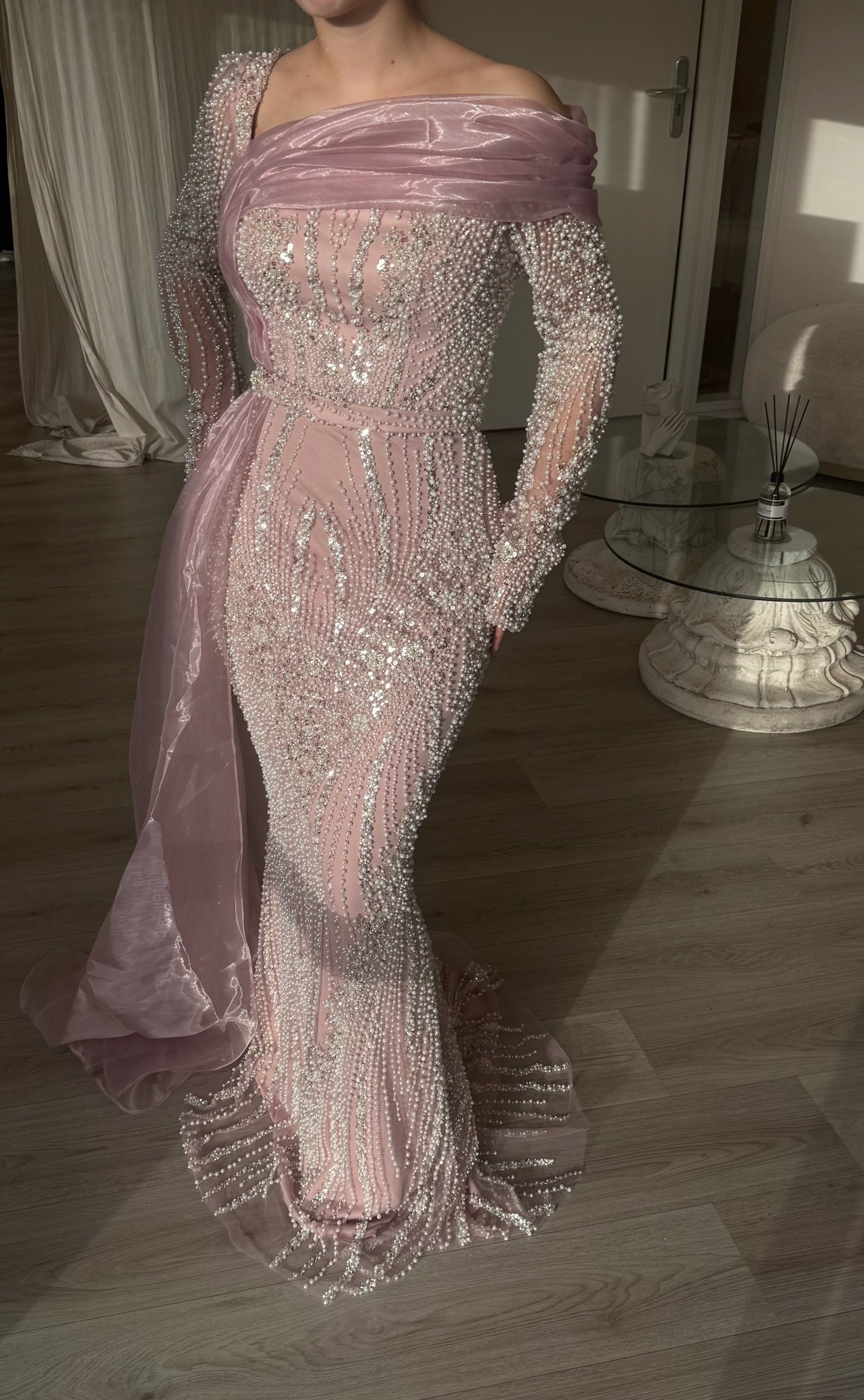 The Lora dress soft pink