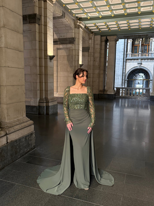 The Ayde dress khaki green
