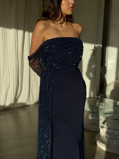 The Rina dress navy
