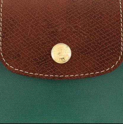 Le Pliage Original Pouch with handle Sage Green - Recycled canvas