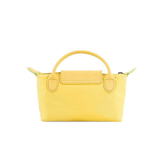 Le Pliage Original Pouch with handle Wheat Yellow - Recycled canvas