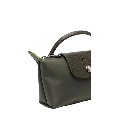 Le Pliage Original Pouch with handle Forest Green - Recycled canvas