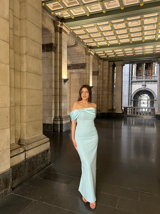 The Serena dress blue