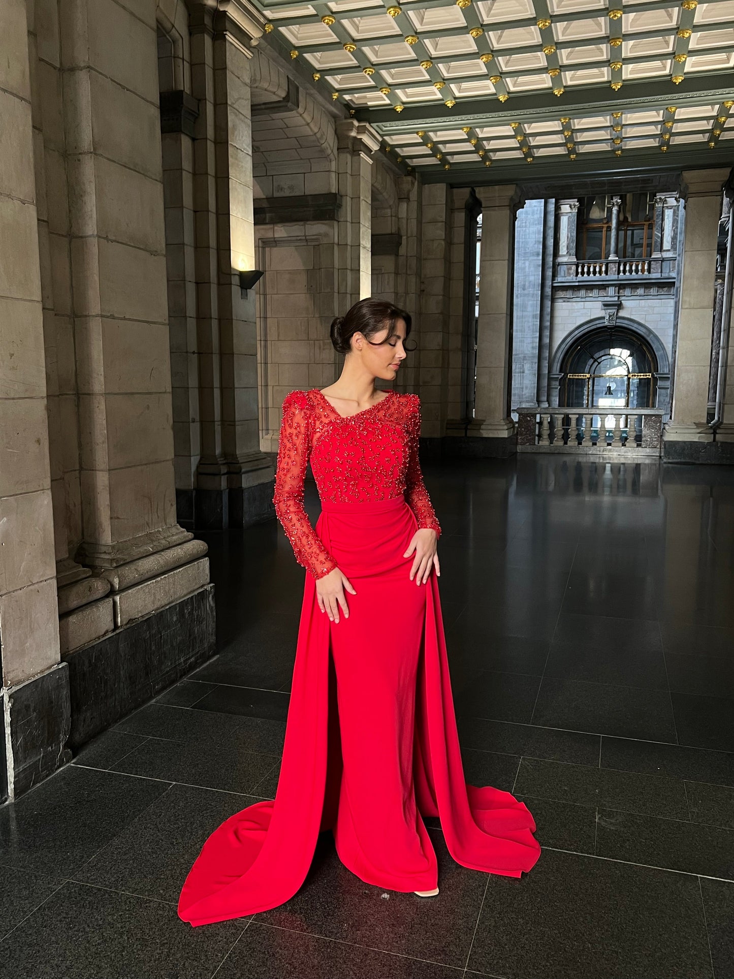 The Zara dress red