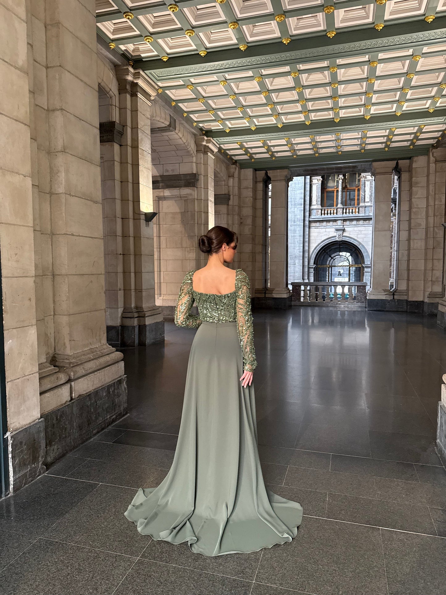 The Ayde dress khaki green