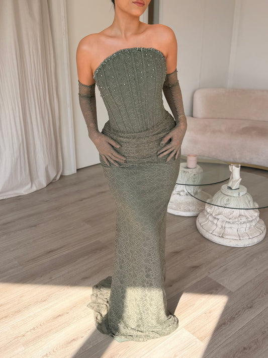 The Jasmine dress green